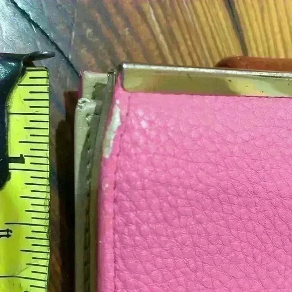 Buxton Pink and Brown double wallet with gold detail - Picture 4 of 13